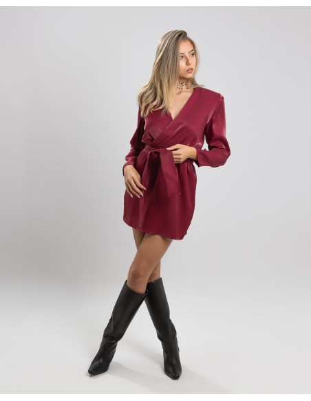 Mini party dress with front gathering