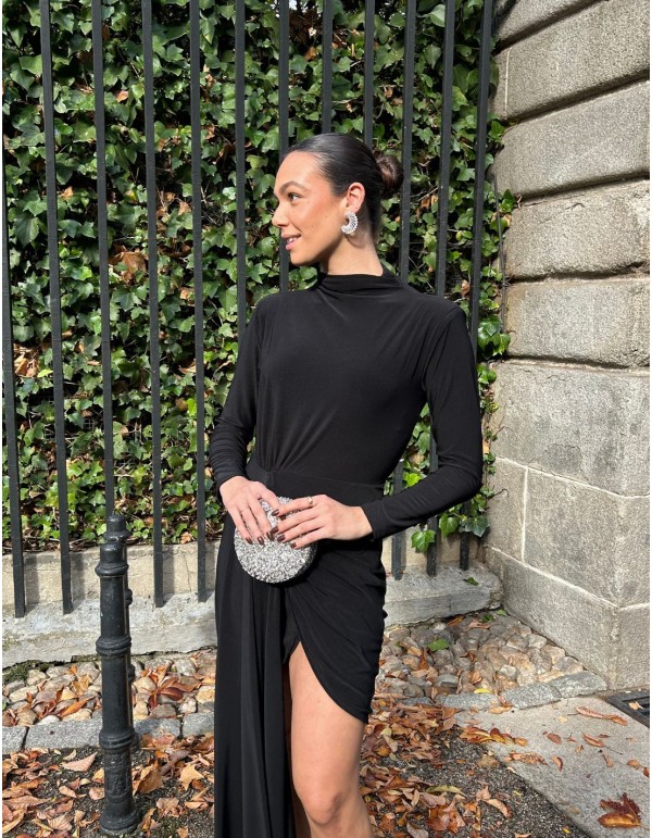 Short party dress with side plunge - Roxana Zurdo 2