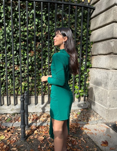 Short party dress with side plunge - Roxana Zurdo