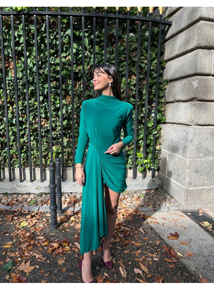 Short party dress with side plunge - Roxana Zurdo