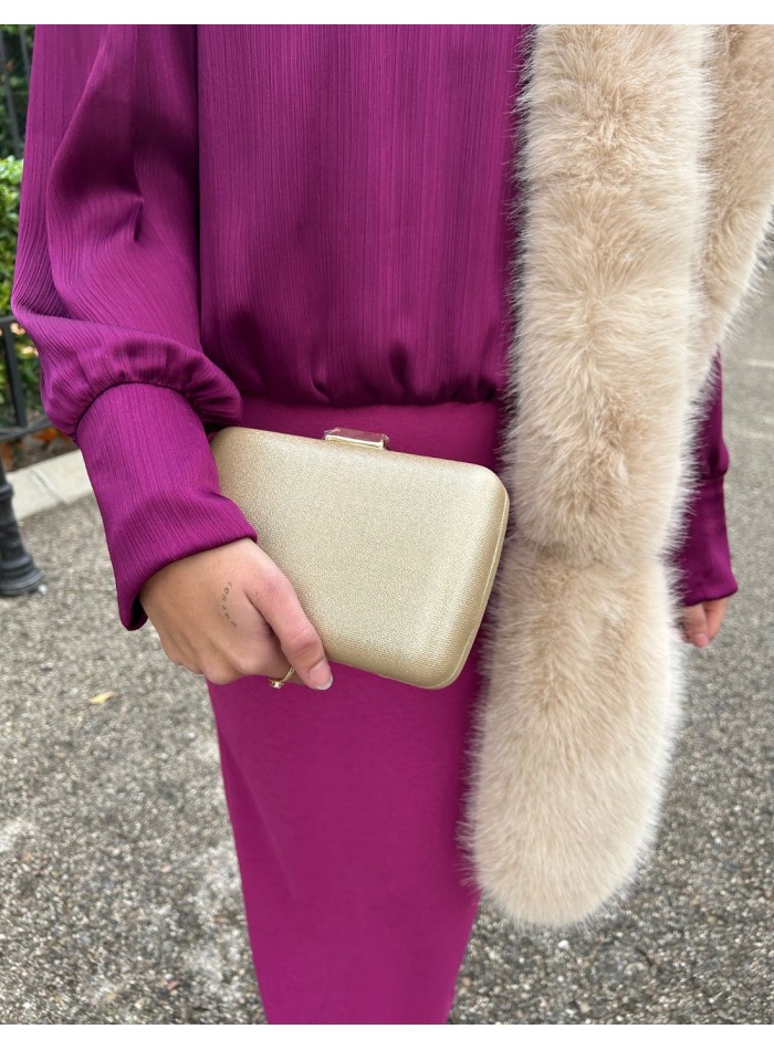 Bolso de fiesta metalizado para invitada con...