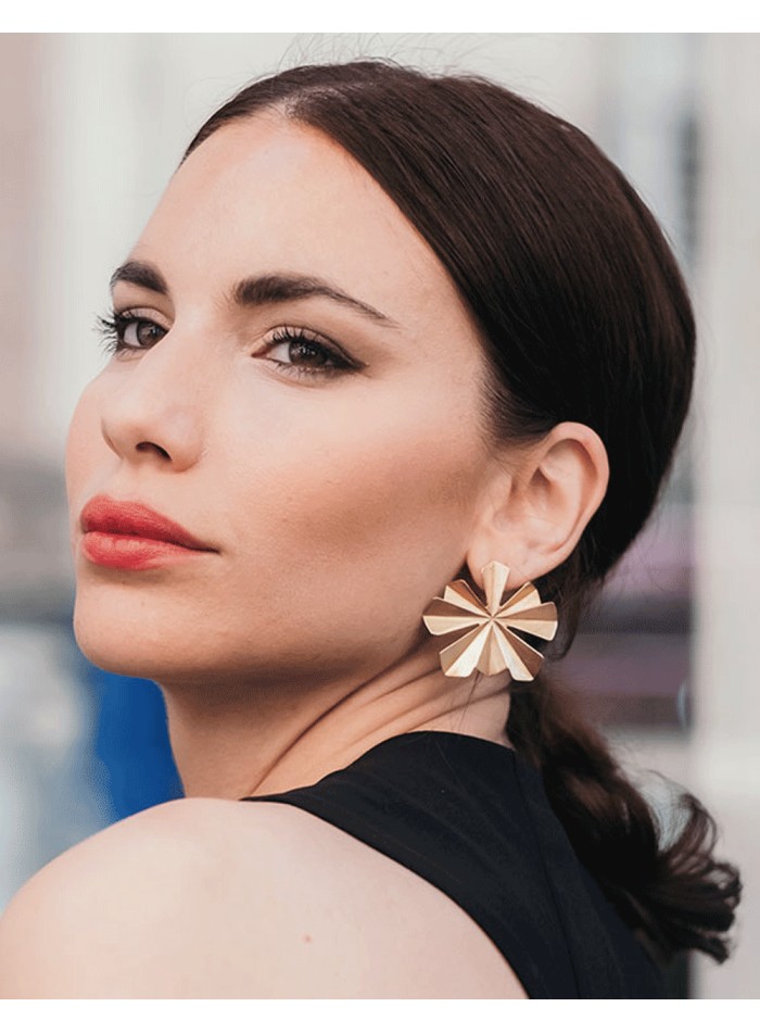 Gold leaf earrings Acus complementos - 2