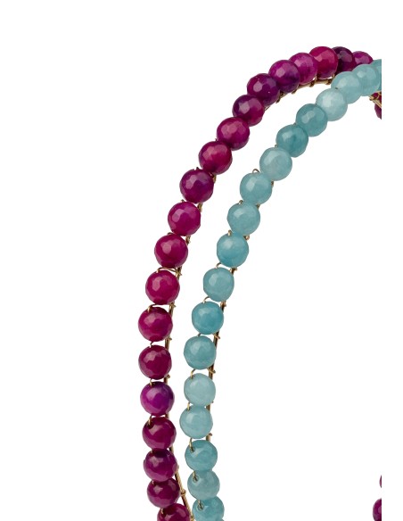Bandeau double avec perles d'agate