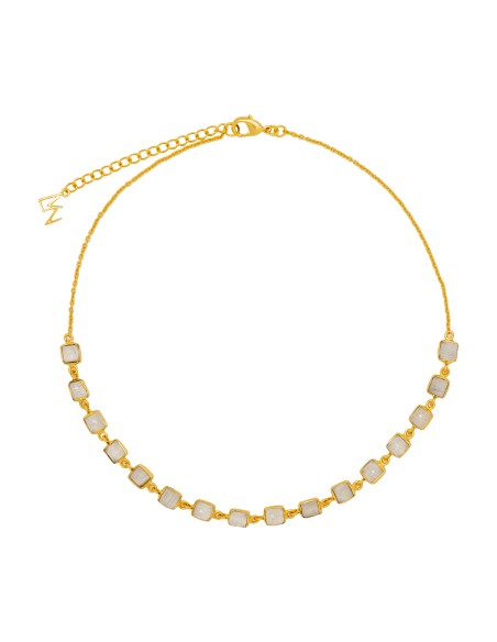 Choker Niagara Blanco y dorado
