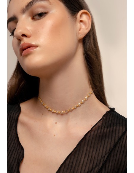 Choker Niagara White and gold