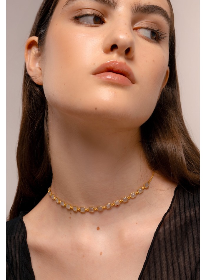 Choker Niagara White and gold