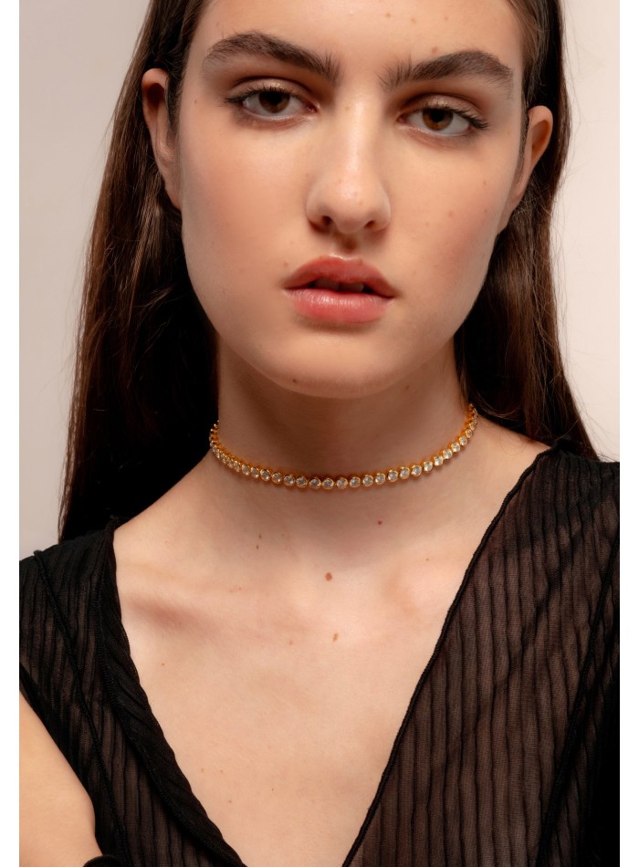 Choker Dorado de Circonitas Riviere