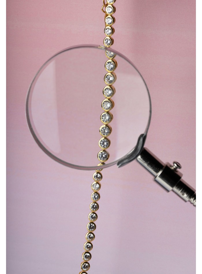 Riviere Zirconia Golden Choker