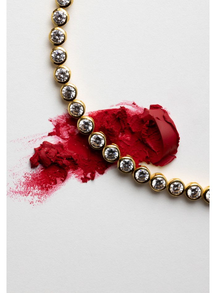 Riviere Zirconia Golden Choker