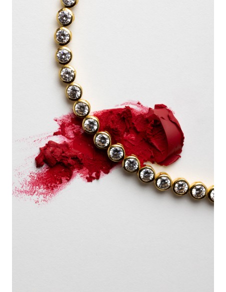 Riviere Zirconia Golden Choker