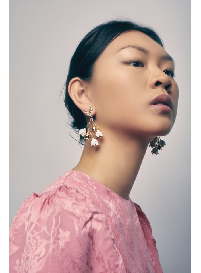 Pendientes con Forma de Lirios del Valle en...