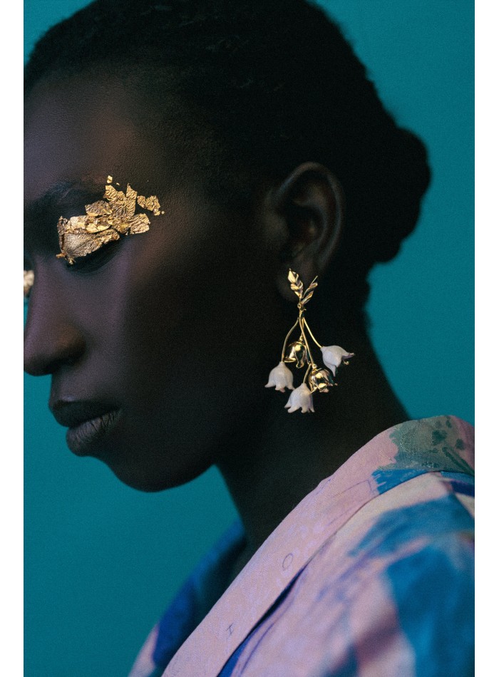 Pendientes con Forma de Lirios del Valle en...