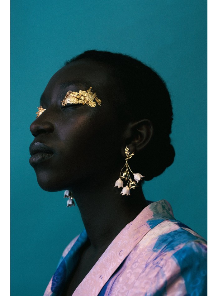 Pendientes con Forma de Lirios del Valle en...