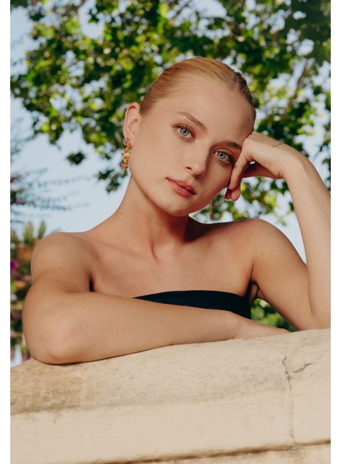 Multicolor Dharma Wheel Earrings