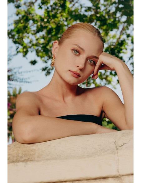 Multicolor Dharma Wheel Earrings