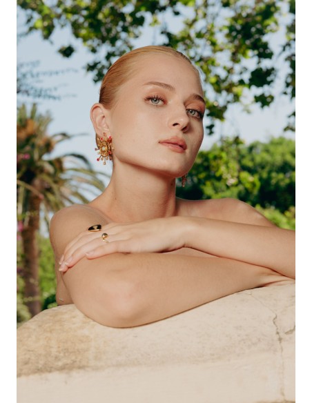 Multicolor Dharma Wheel Earrings