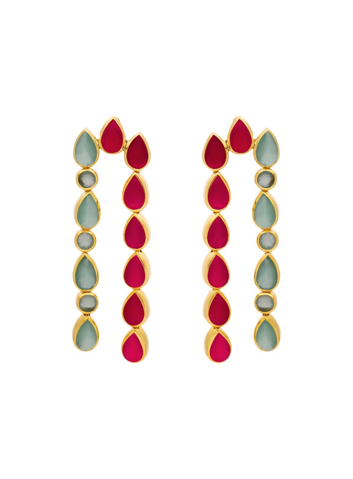 pendientes largos pedreria