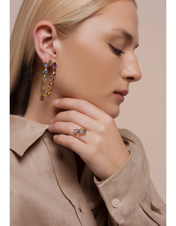 pendientes pedreria multicolor 2