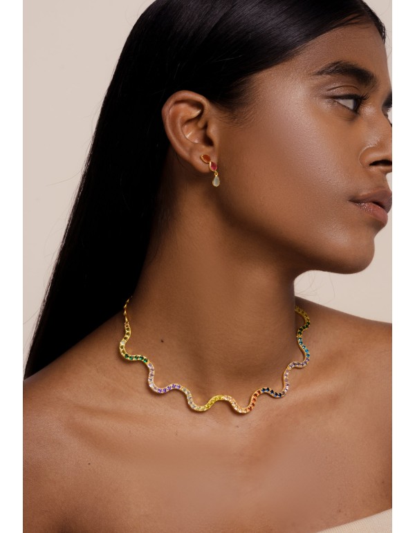 Gold colored choker Shanti 2