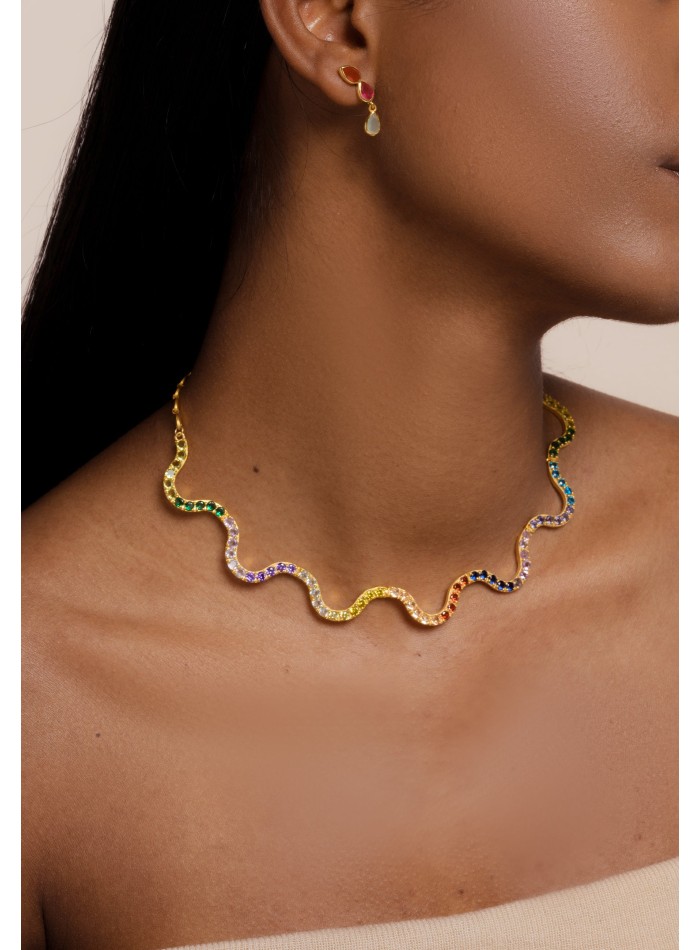 Gold colored choker Shanti