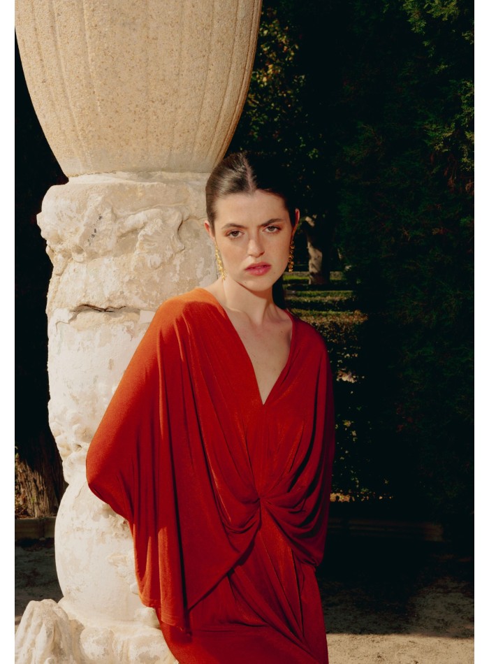 Pendientes en espiral con piedras semipreciosas...