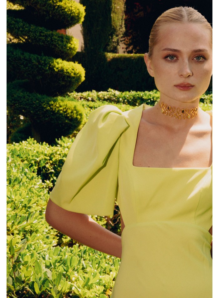 Golden Choker with Semiprecious Stones - Unalome