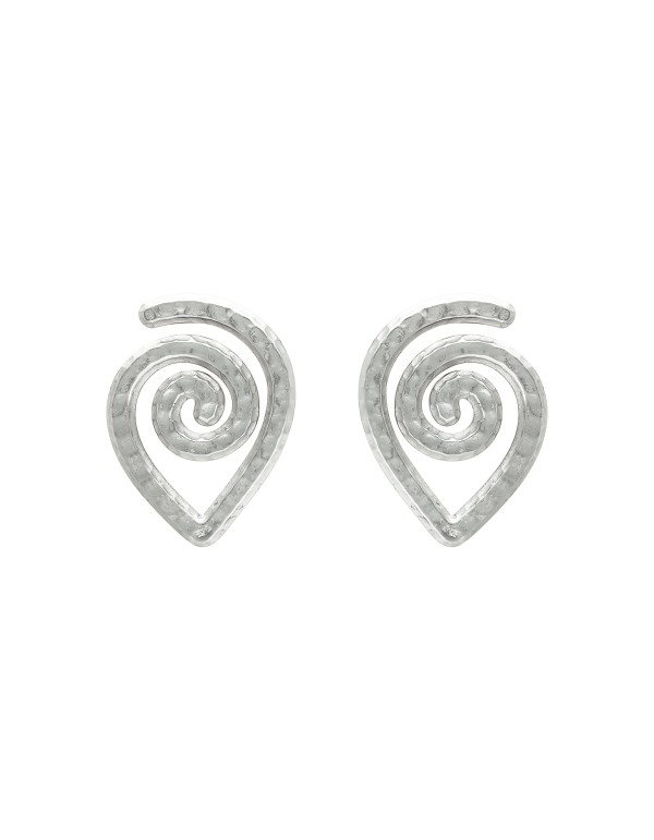Boucles d'oreilles spirales en argent