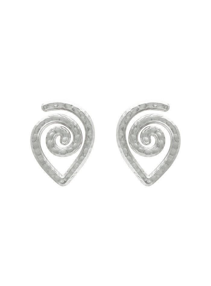 Boucles d'oreilles spirales en argent