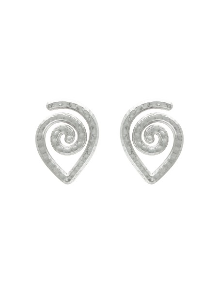Boucles d'oreilles spirales en argent