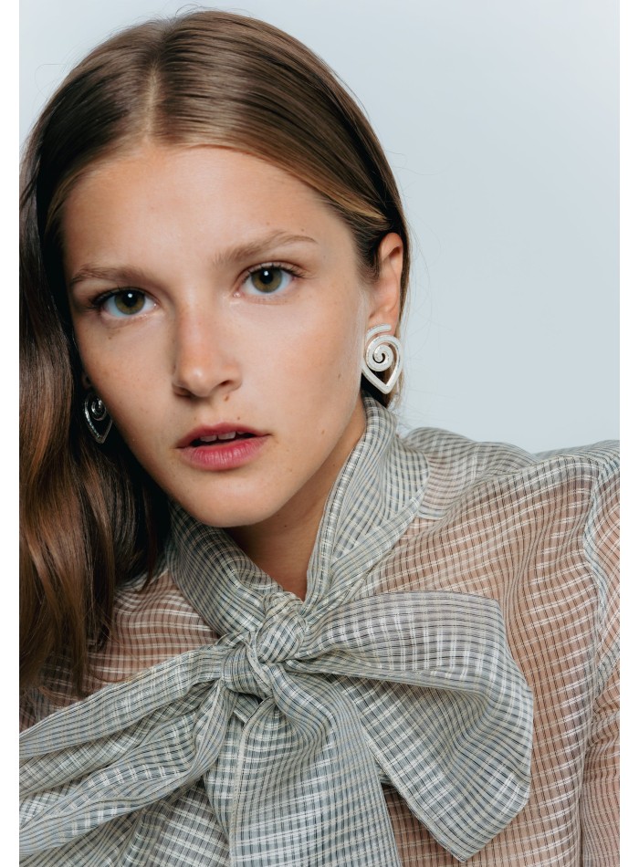 Boucles d'oreilles spirales en argent