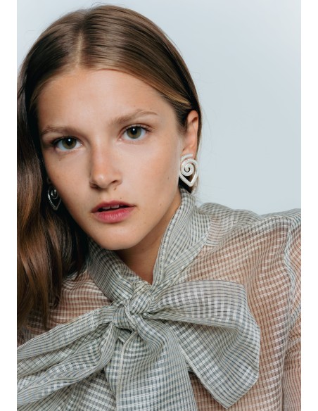 Silver Spiral Earrings