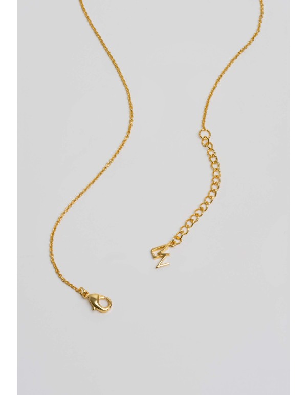 Gold Pendant with Pink Stone 2