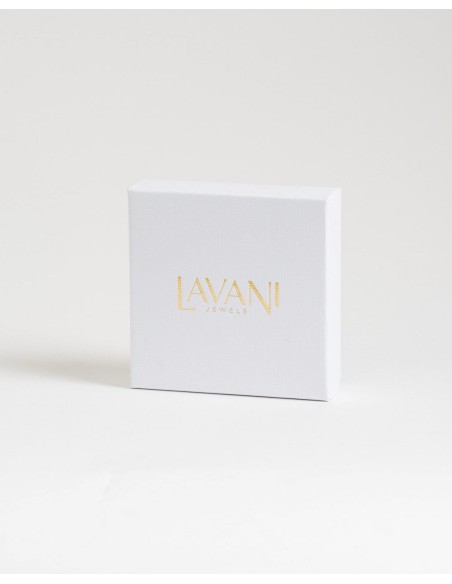 Colgante Dorado con Piedra Rosa