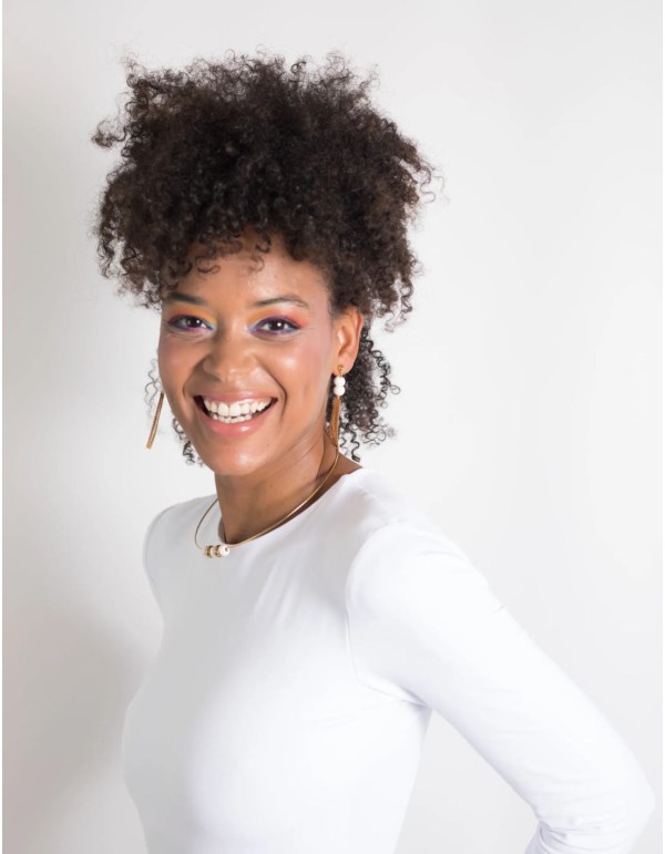 Longues boucles d'oreilles en cascade avec deux perles en...