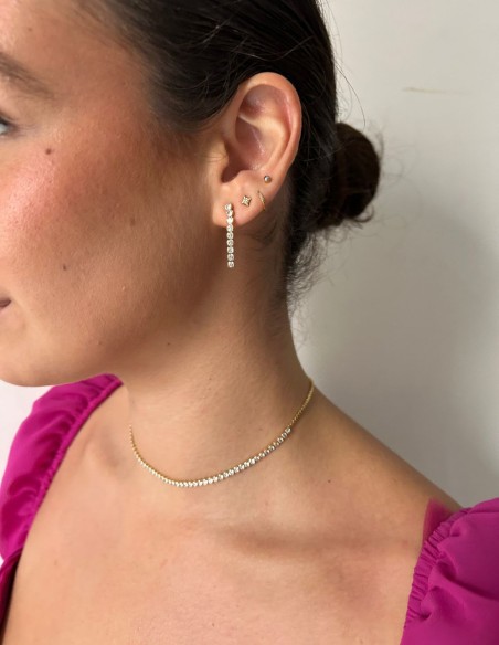 Pendientes finos de cristales para invitada