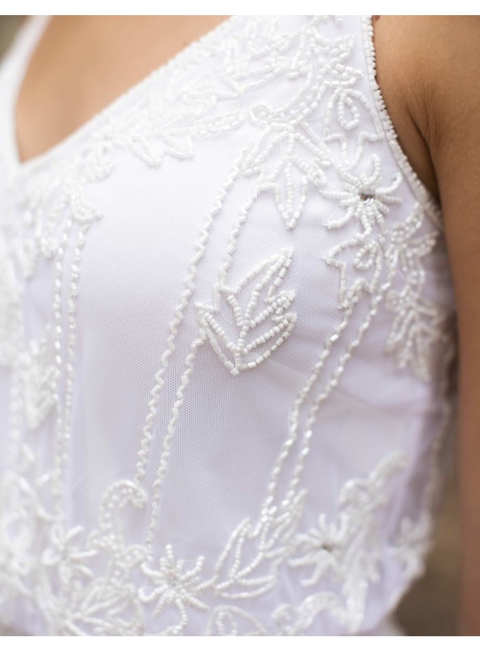 Vestido largo de novia ajustado