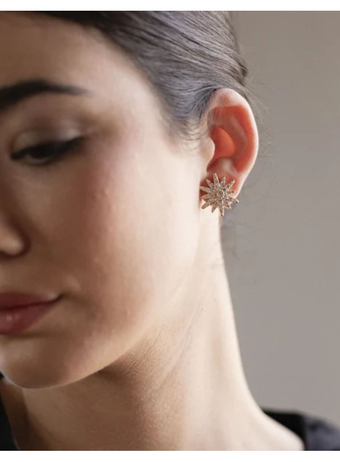 Boucles d'oreilles en forme d'étoile avec des...