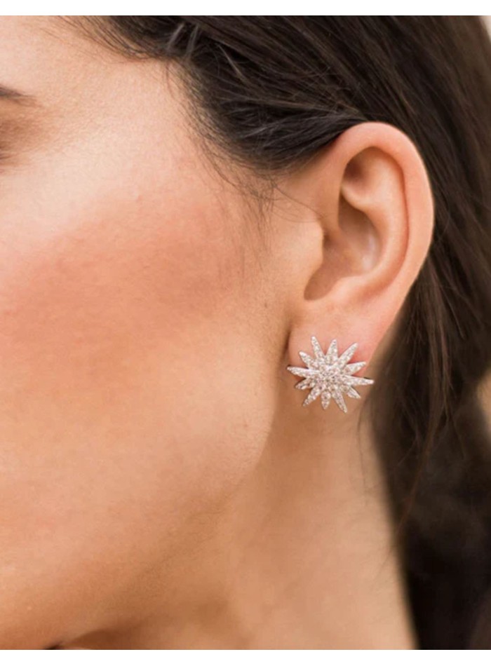 Boucles d'oreilles en forme d'étoile avec des...