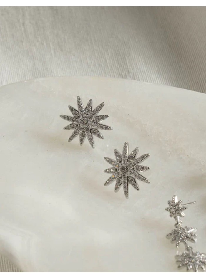 Pendientes en forma de estrella con circonitas
