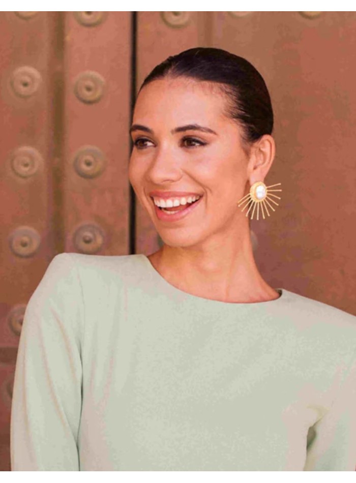 Party earrings with lightning bolts and colored...