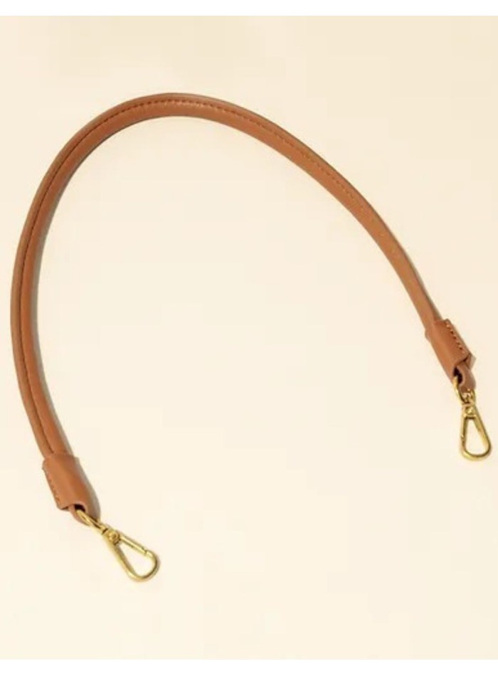 Bolso de mano caramelo con forma de gyoza