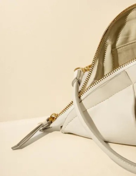 Sac à main ivoire en forme de gyoza