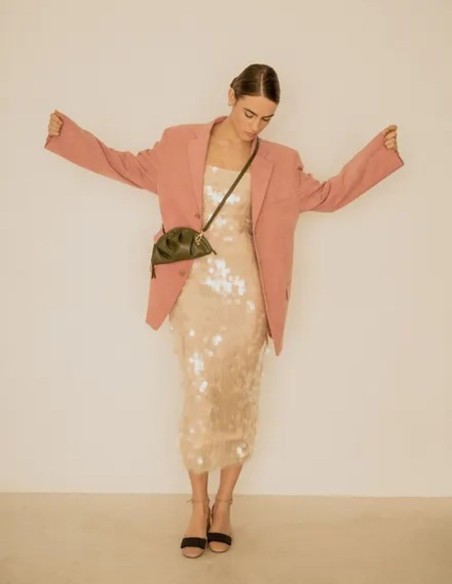 Bolso mini de mano verde kaki para bodas de invierno