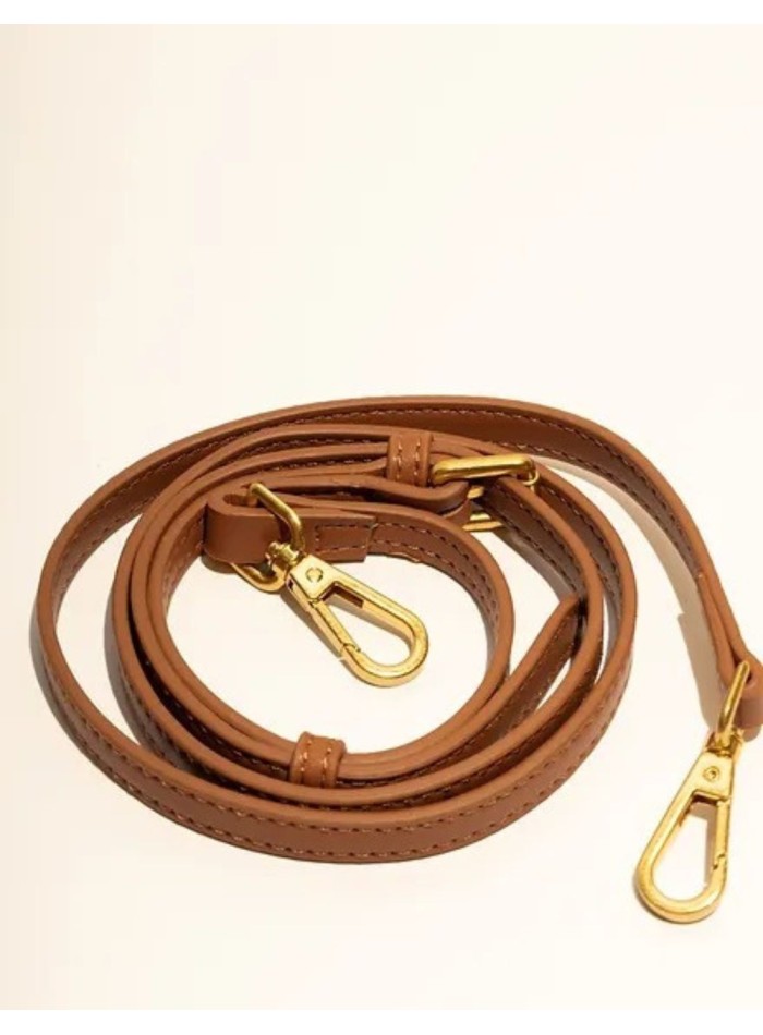 Bolso mini de mano caramelo en forma de gyoza