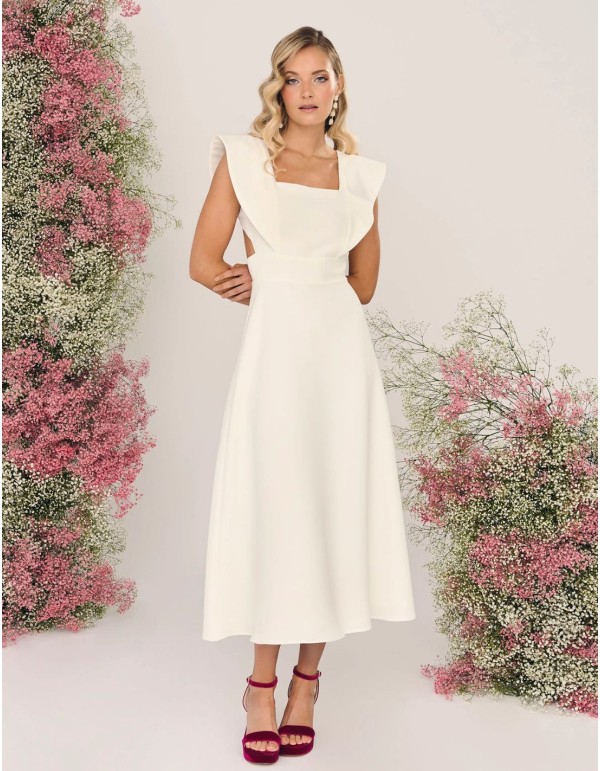 Vestido de novia botones frontales