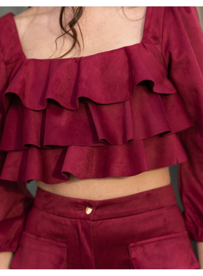 Tenue de soirée avec pantalon long et haut à...