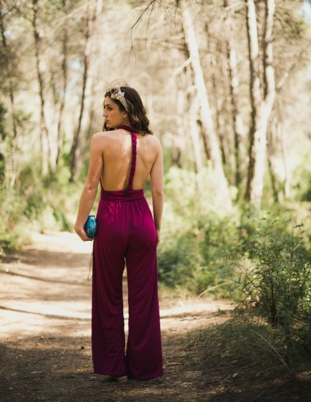 Mono de fiesta multiposición buganvilla para invitada