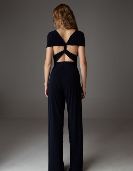 Mono de fiesta multiposición negro para eventos de tarde