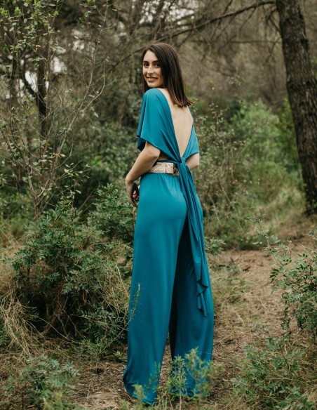 Mono de fiesta multiposición azul para graduacion