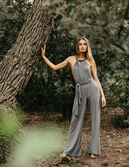 Mono de fiesta multiposición gris